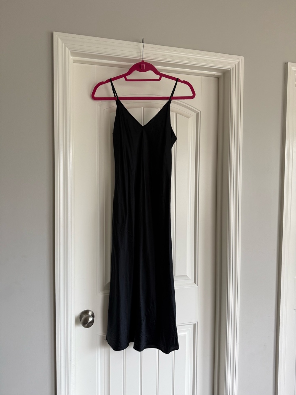 Quince Black Washable Silk Midi Slip Dress - Picture 3 of 12